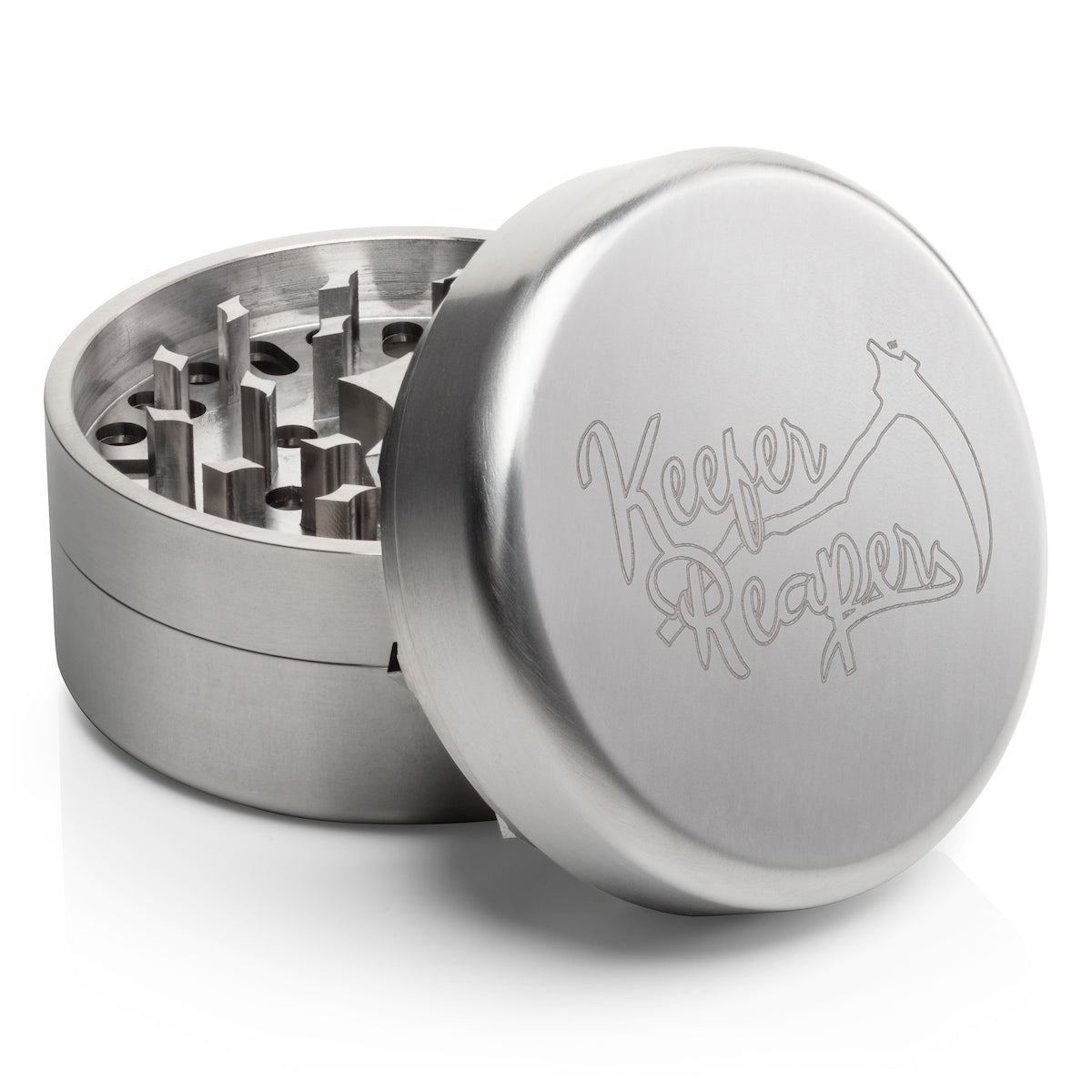 The Titanium Reaper™ Thread-Less Titanium Herb & Spice Grinder by Keefer Reaper
