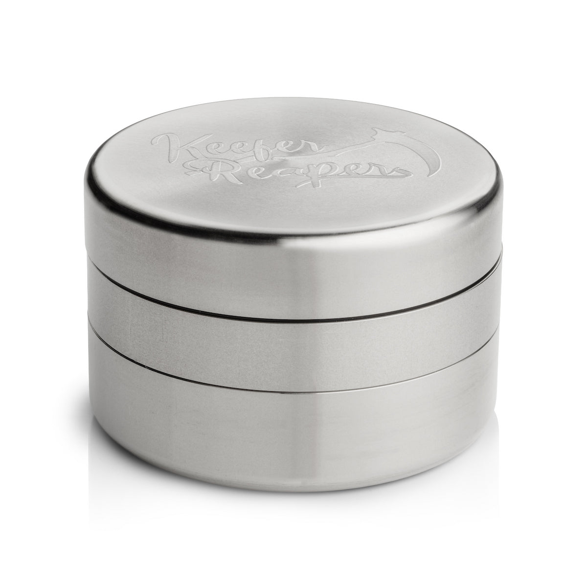 Keefer Reaper 3 Piece Threadless Spice Grinder assembled 